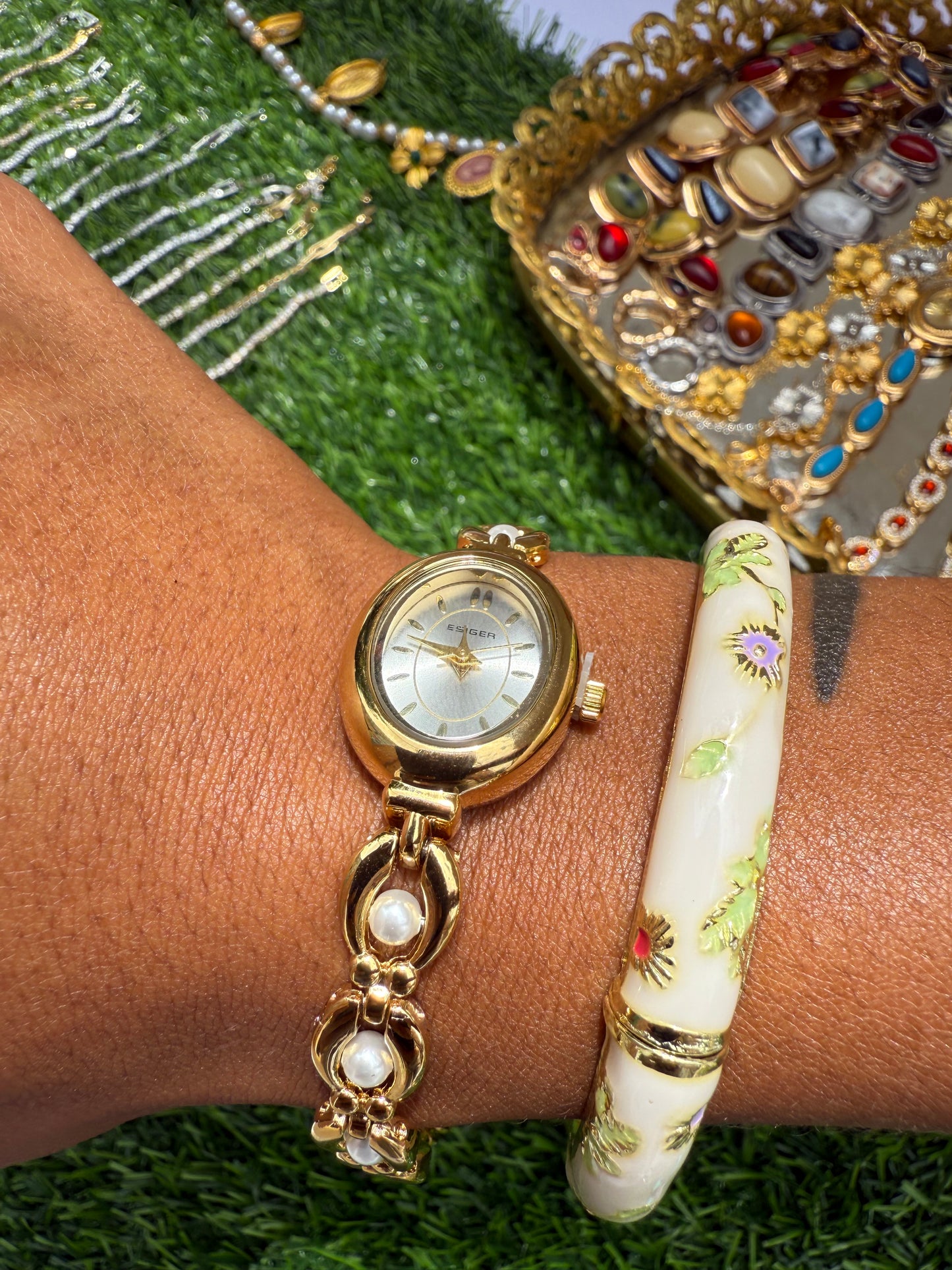 Pearly Girly Watch Bracelet