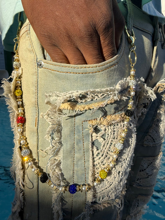 Prism Multicolor Pocket Chain / Purse Chain / Bag Chain