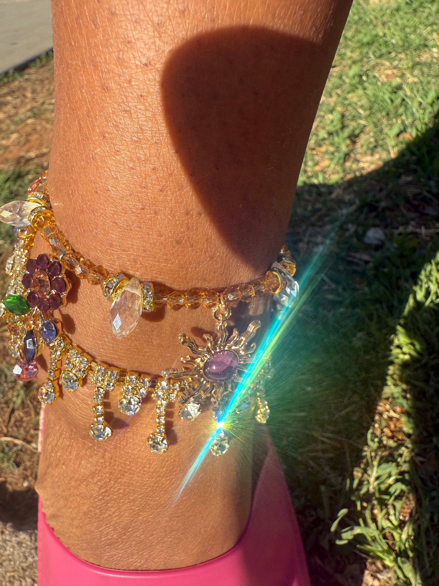 Boho Purple Sun Anklet/Bracelet