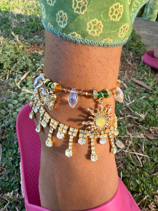 Boho Green Sun Anklet/Bracelet✨