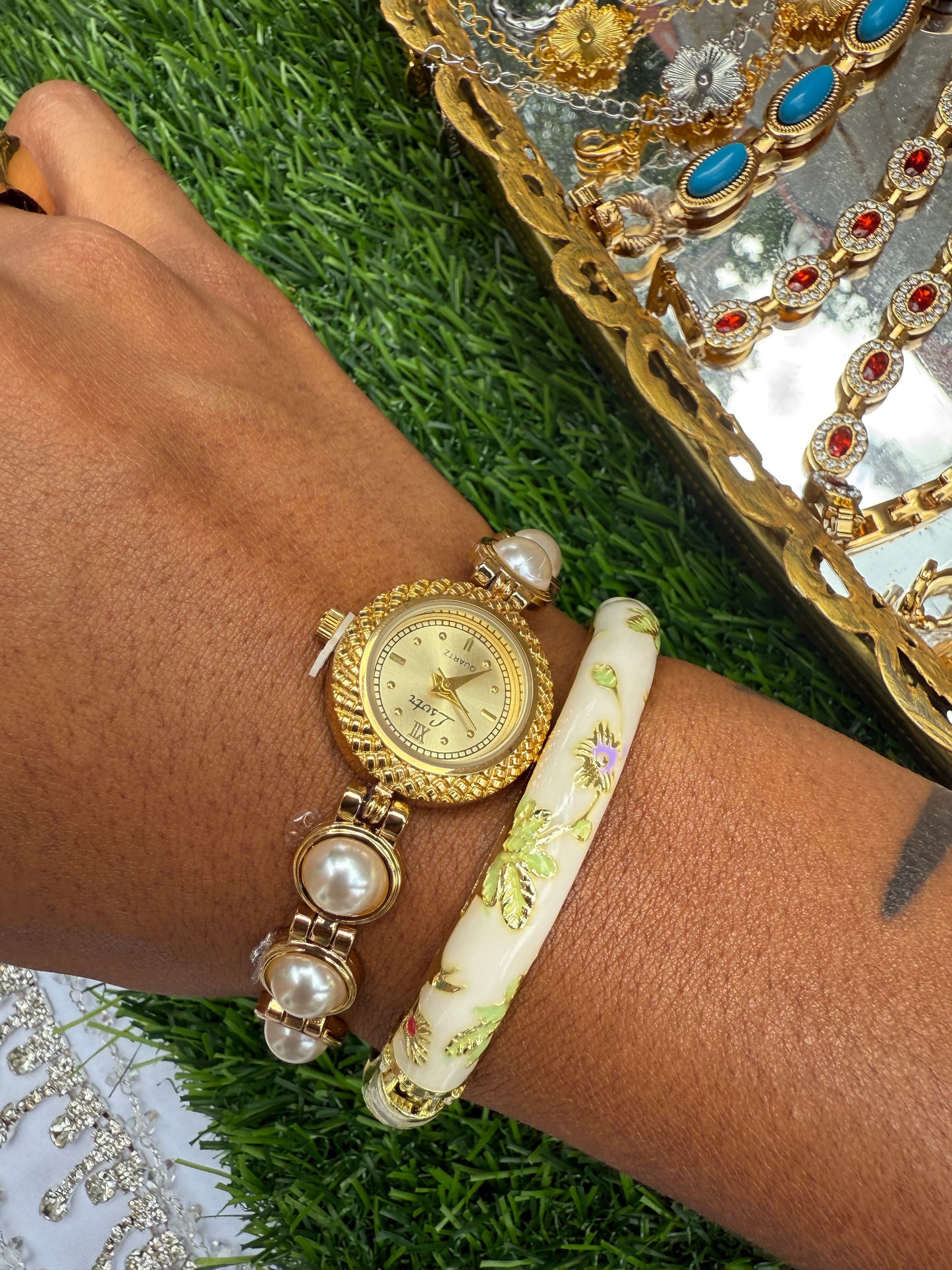 Golden Pearl Watch