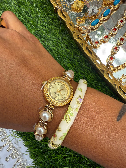 Golden Pearl Watch