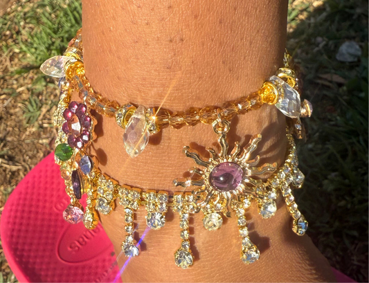 Boho Purple Sun Anklet/Bracelet