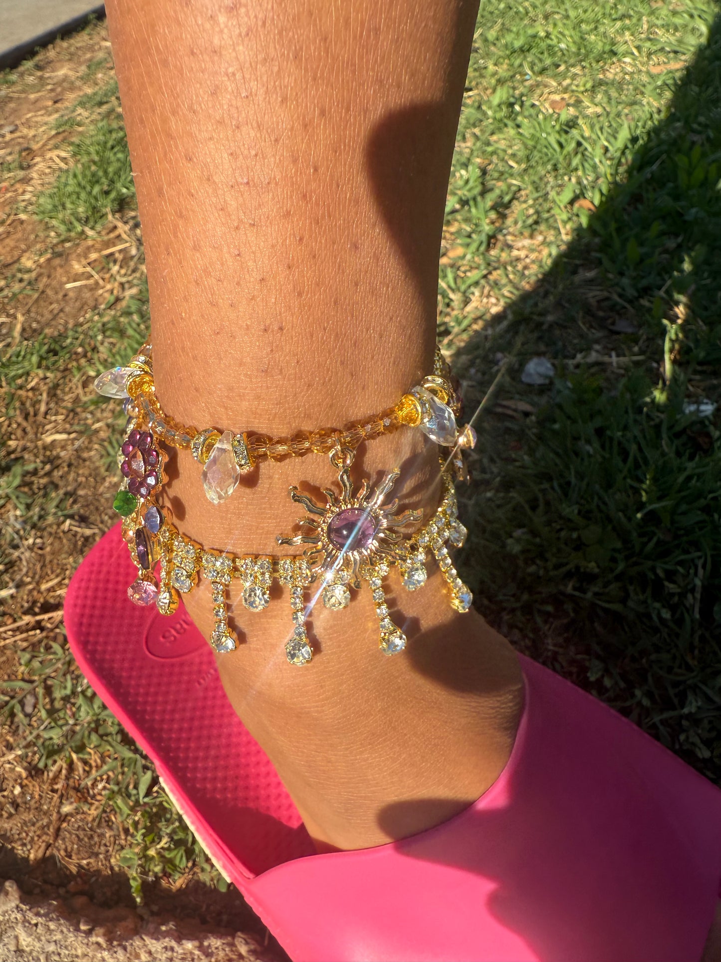 Boho Purple Sun Anklet/Bracelet