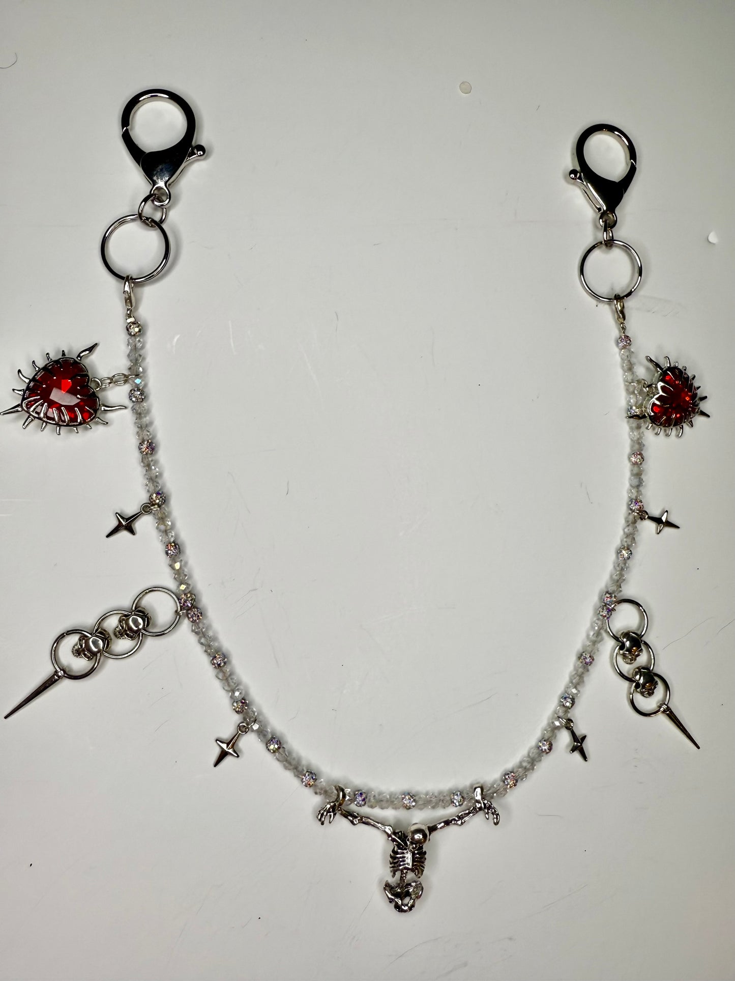 Crimson Skeleton Pocket Chain / Necklace / Bag Chain