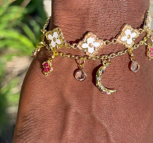 Crescent Moon Charm Bracelet/Anklet